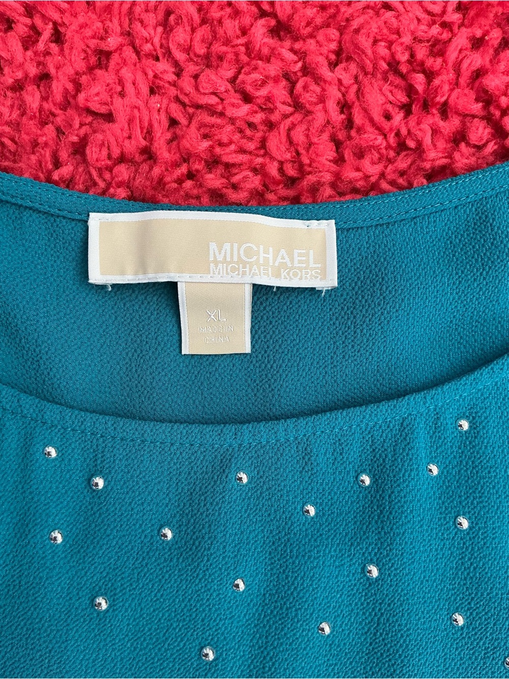 Studded Teal Sleeveless Camisole - Michael Kors